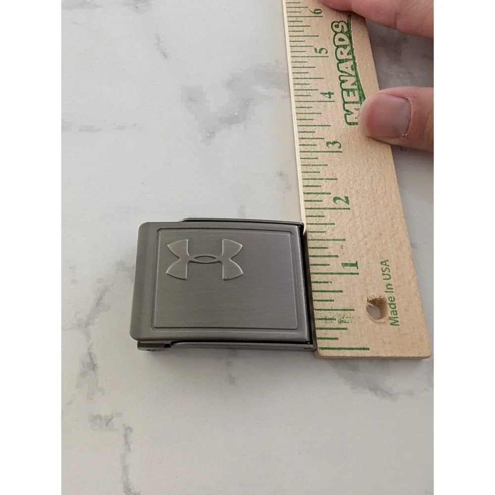 Under Armour Gray Metal Logo Belt Buckle One Size